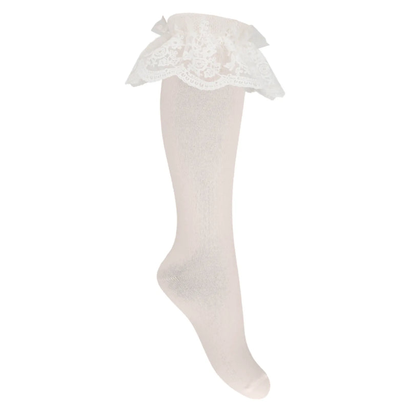 Daga lace frill knee socks - 10751.