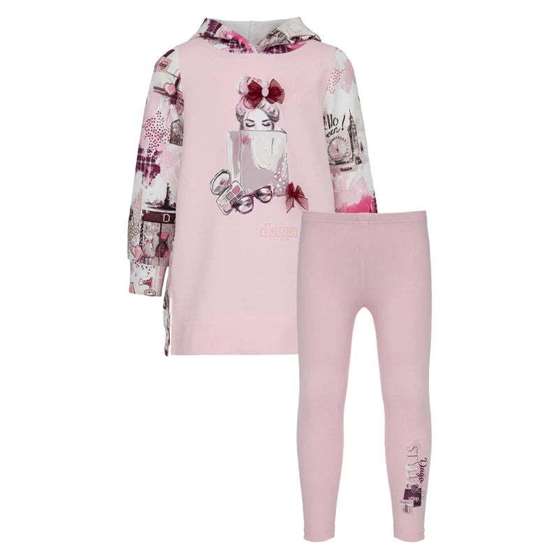 Daga pink leggings set - 10377.