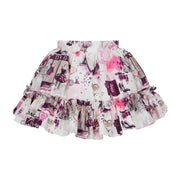 Girl's white frilled skirt.