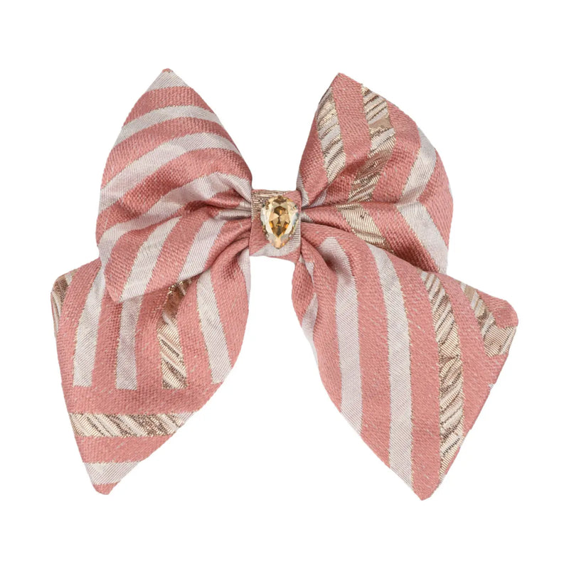 Daga girl's striped hair bow - 10734.