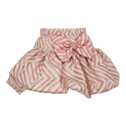 Girl's striped skirt with bow at the waist.