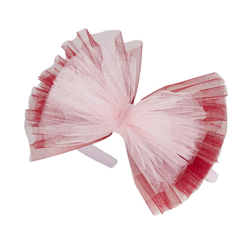 Daga red tulle bow headband - 10390.