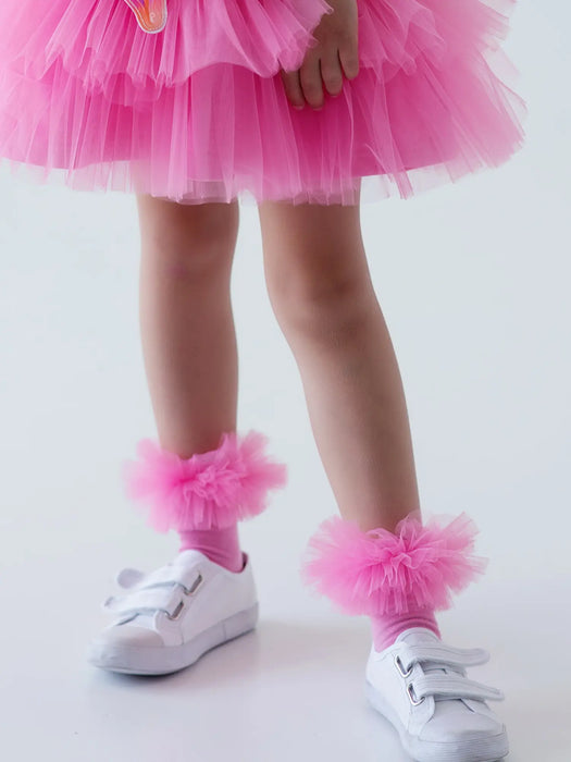 Closer look at the Daga tulle frilled socks.