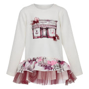 Daga girl's long sleeve white tunic.