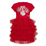 Daga girl's red tutu dress - 10332.