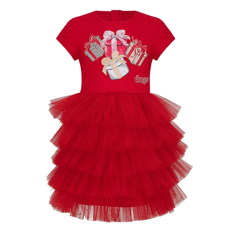 Daga girl's red tutu dress - 10332.