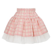 Daga pink tweed skirt.