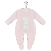 Dandelion pink bunny babygrow - a4423.