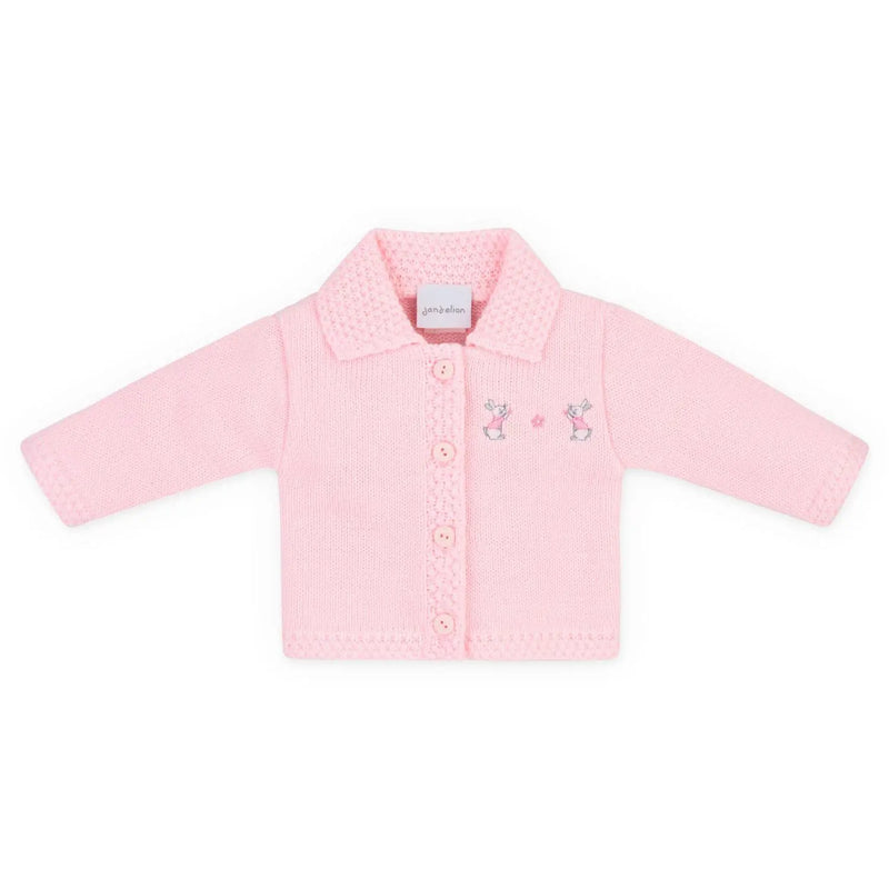 Dandelion girl's pink bunny cardigan - a2655.