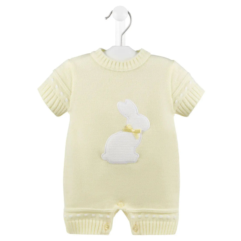 Dandelion yellow bunny romper - a4988.