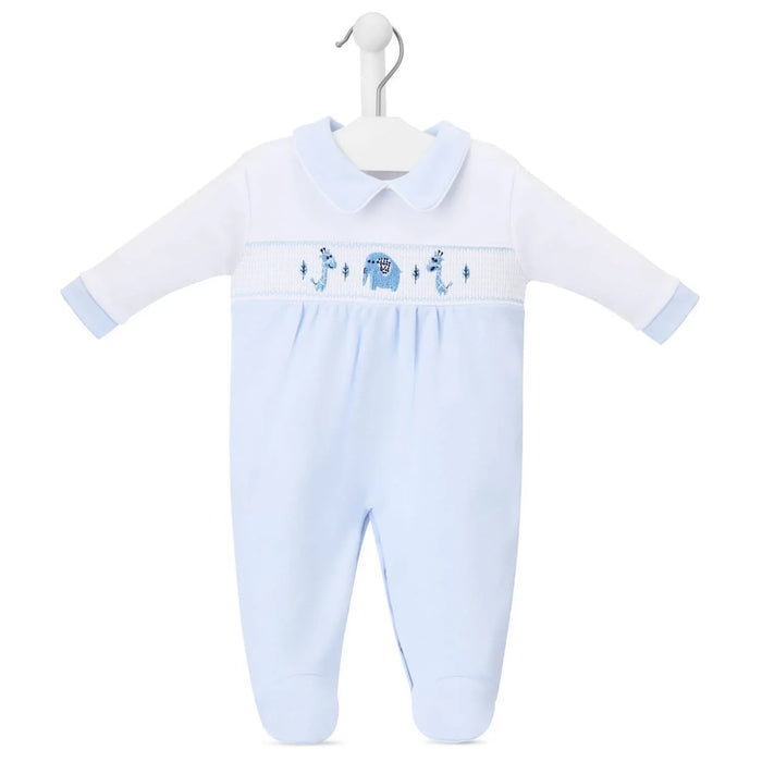 Dandelion blue jungle friends babygrow - av2085.