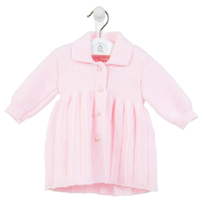 Dandelion pink pearl button coat - a4043.