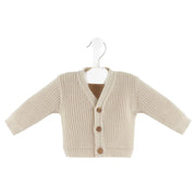 Dandelion beige rib knit cardigan - b108t.