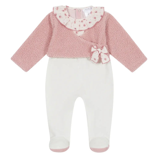 Deolinda pink boucle babygrow - 24122.