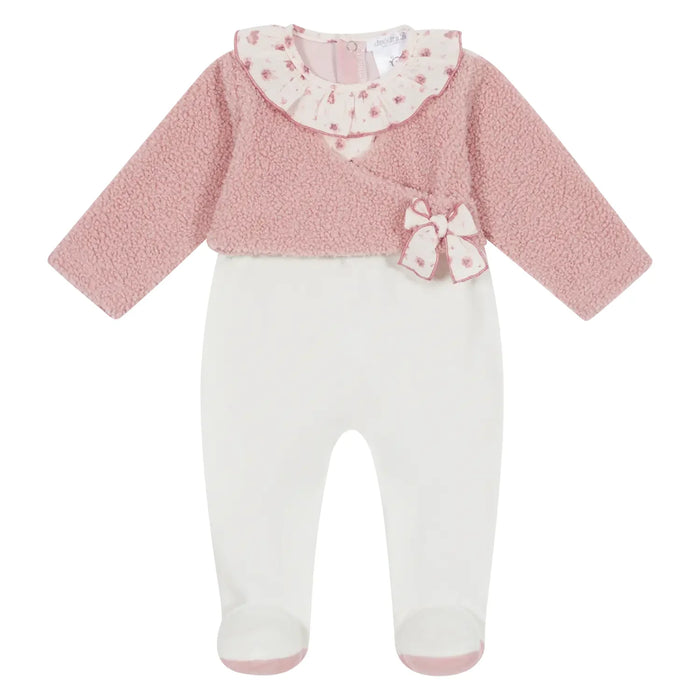 Deolinda pink boucle babygrow - 24122.