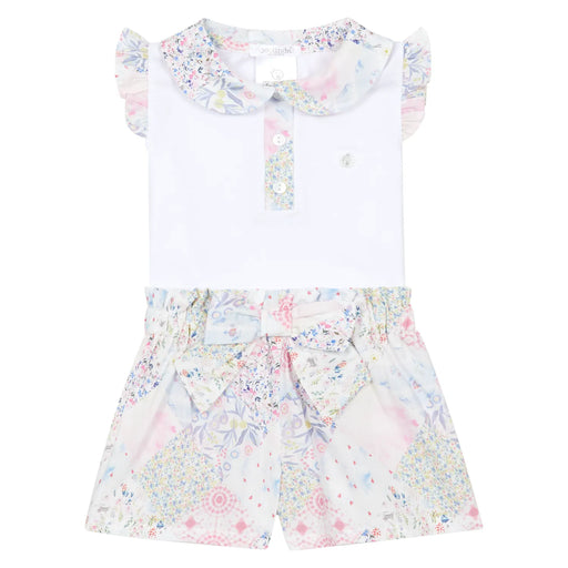 Deolinda white sugar shorts set - 26636.