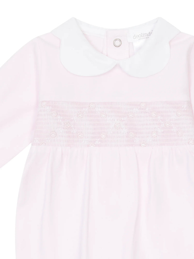 Closer look at the Deolinda tina babygrow.