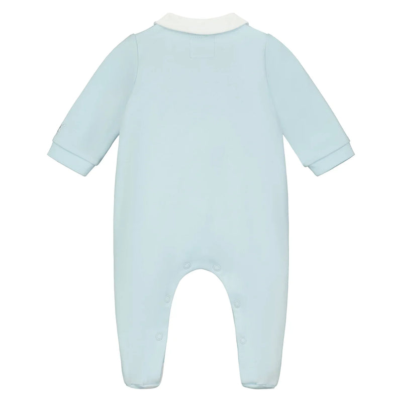 Back of the Emile et Rose blue fisher babygrow.