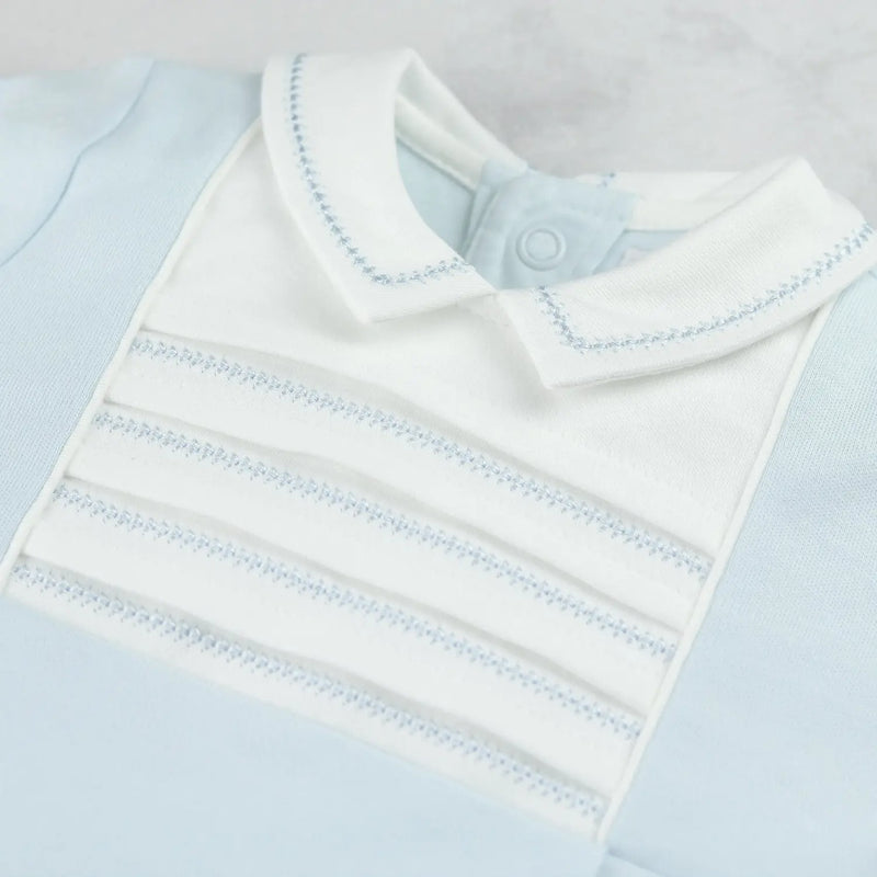 Emile et Rose jack babygrow with pleats on the chest.
