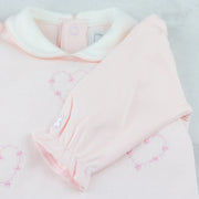 Closer view of the Emile et Rose jenna babygrow.