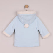 Back of the Emile et Rose blue kai knitted jacket.