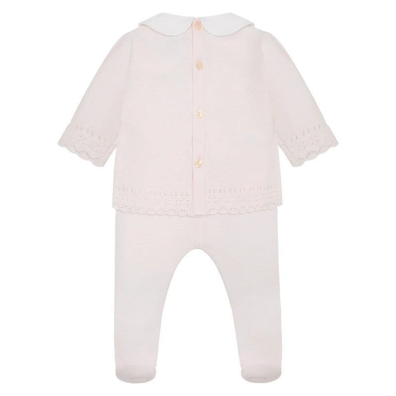 Rear view of the Emile et Rose kaitlin leg warmer set.