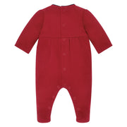 Back of the Emile et Rose red kiki babygrow.