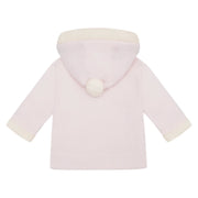 Rear view of the Emile et Rose pink kitty jacket.