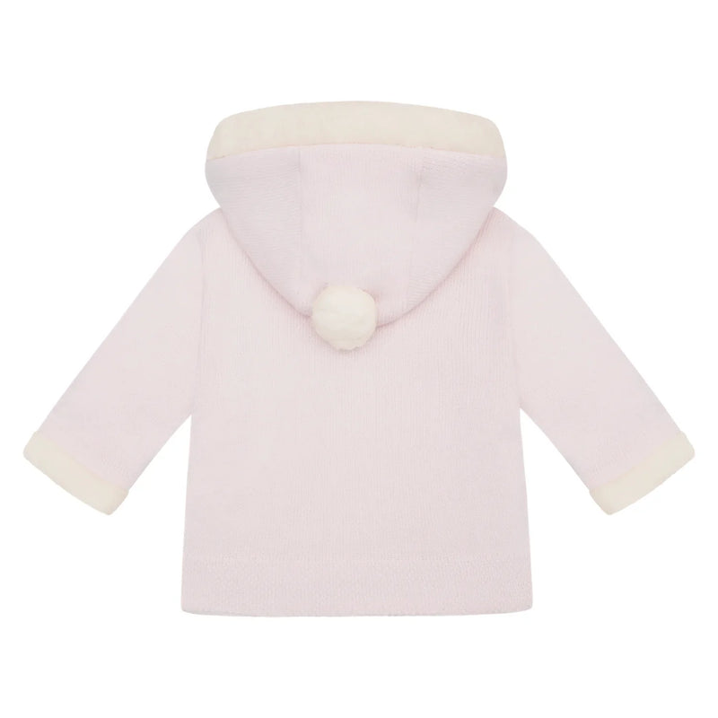 Rear view of the Emile et Rose pink kitty jacket.