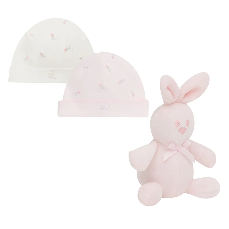 Emile et Rose linzi gift set with matching pink bunny.