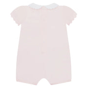 Back of the Emile et Rose pink louise romper.