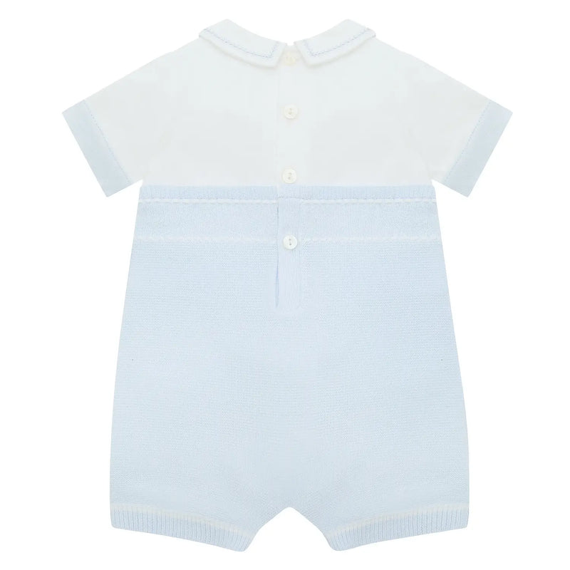Back of the Emile et Rose blue lowe romper.