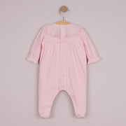 Back of the Emile et Rose pink mabel babygrow.