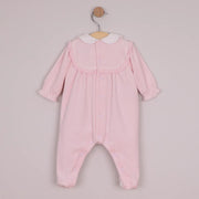 Back of the Emile et Rose pink maddy babygrow.