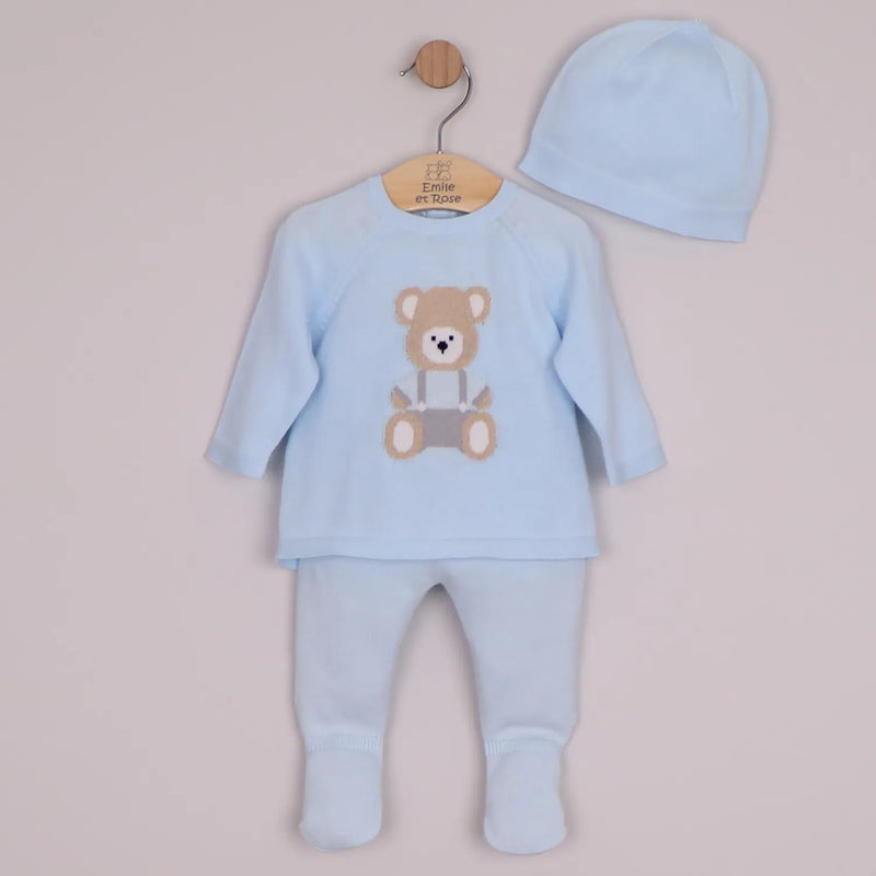 Emile et Rose pale blue marco leg warmer set - 6520.