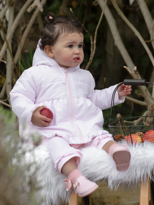 Baby girl modelling the Emile et Rose megan jacket.