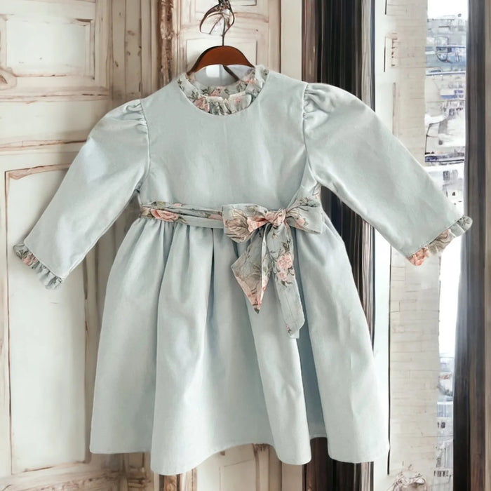 Fofettes Velvet Dress Pale Blue Bumbles Boutique Bumbles for