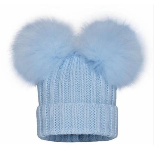 G & J Baby boy's blue kinder double pom hat - kh048.