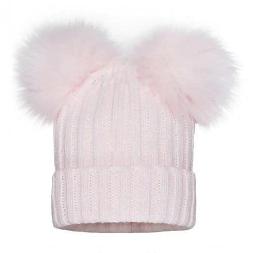 G & J Baby girl's pink kinder double pom hat - kh048.