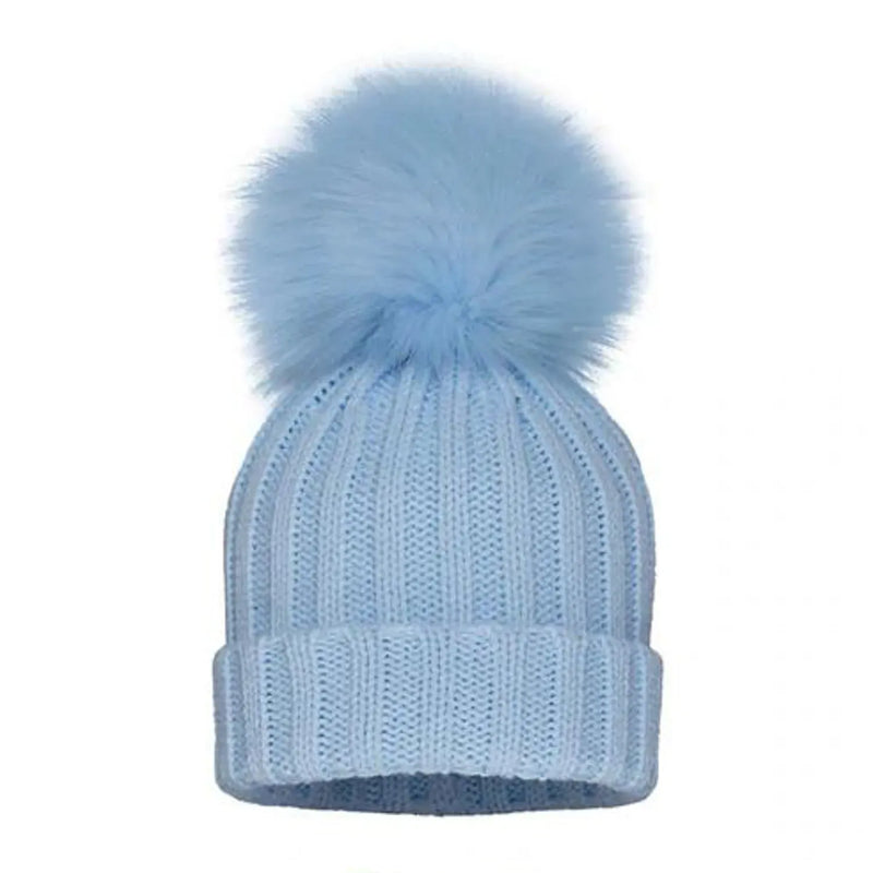 G & J Baby boy's blue kinder single pom hat - kh049.