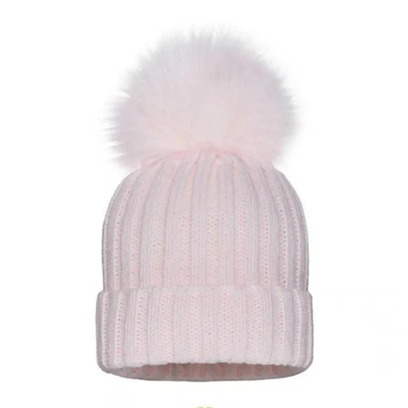 G & J Baby girl's pink kinder single pom hat - kh049.