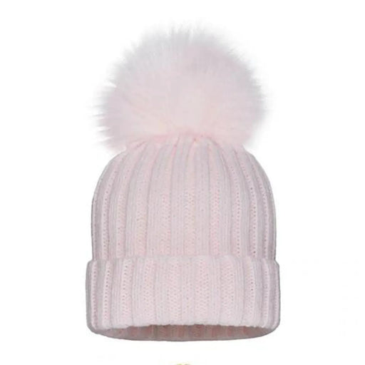 G & J Baby girl's pink kinder single pom hat - kh049.