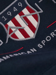 Closer look at the GANT archive shield hoodie.