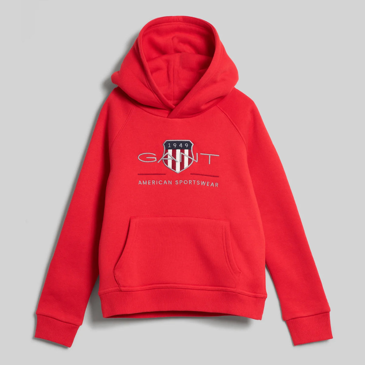Gant Archive Shield Hoodie Red Bumbles Boutique Bumbles for Kids