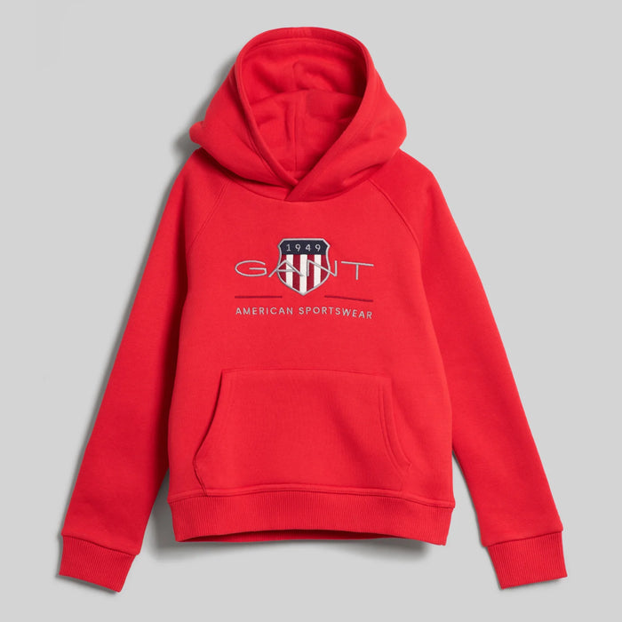 Gant Archive Shield Hoodie - Red