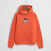 GANT deep orange archive shield hoodie - 906884.