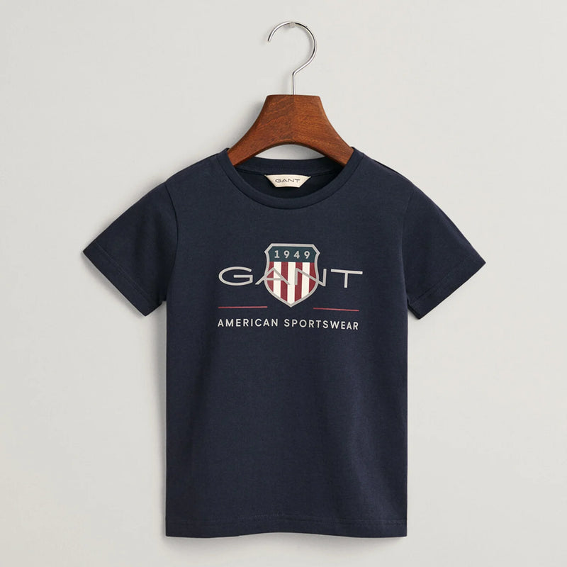 Gant Archive Shield T-Shirt - Navy.