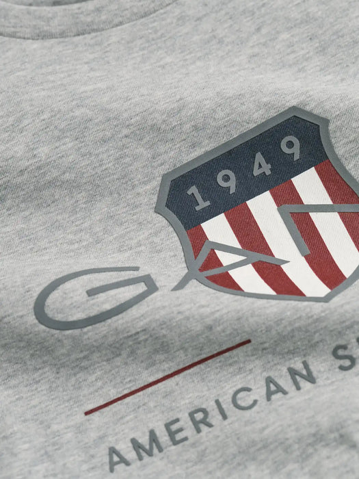 Closer look at the GANT archive shield t-shirt.