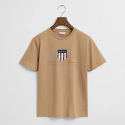 GANT boy's dark khaki archive shield t-shirt - 905229.