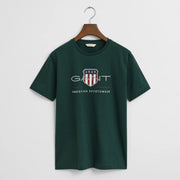 GANT boy's tartan green archive shield t-shirt - 905229.